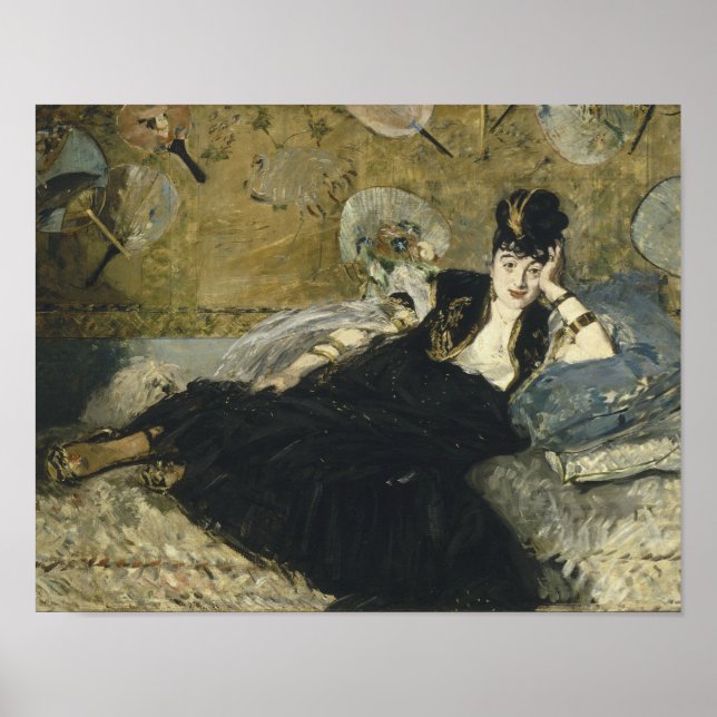 Affiches Edouard Manet - Femme avec fans (Devant)