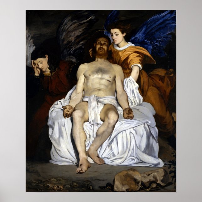 Affiches Édouard Manet Le Christ mort avec les anges (Devant)