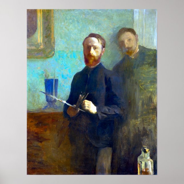 Affiches Édouard Vuillard Autoportrait avec Waroquy (Devant)