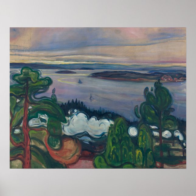 Affiches Edvard Munch - Fumée de train (Devant)