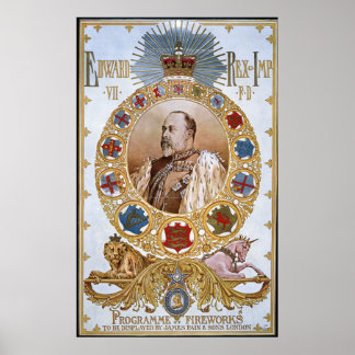 Affiches Edward VII, Programme des feux d'artifice
