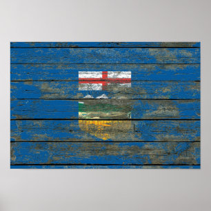 Affiches Effet du drapeau de l'Alberta sur les panneaux de