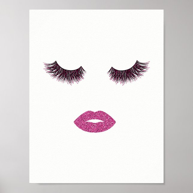 Affiches Effet parties scintillant maquillage (Devant)