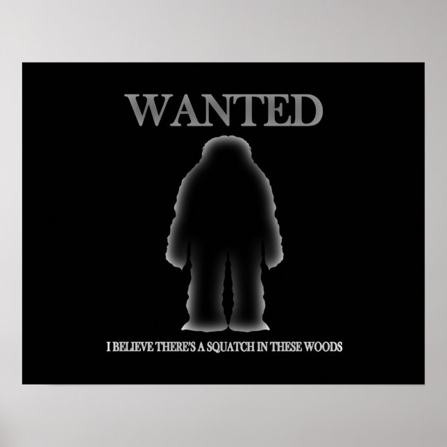 Affiches Effet Recherché Sasquatch Dans Woods Shadow (Devant)