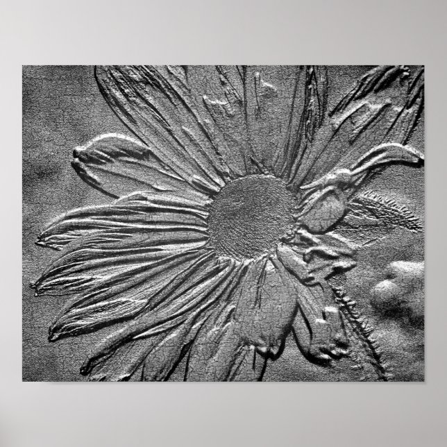 Affiches Effet sculpté Black Eyed Susan Flower Art (Devant)