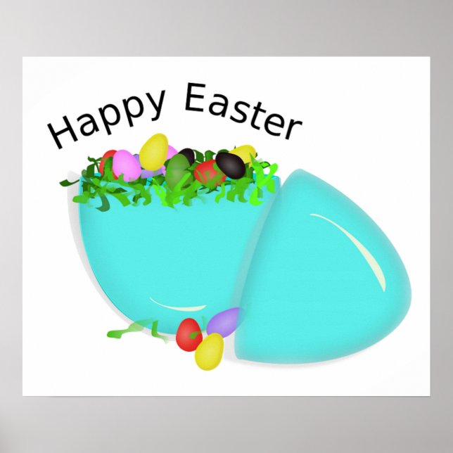 AFFICHES EGG "HAPPY EASTER" (Devant)
