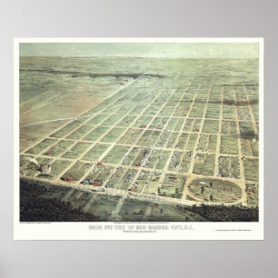 Affiches Egg Harbour City, NJ Carte panoramique - 1865