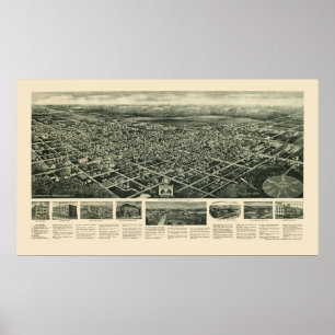 Affiches Egg Harbour City, NJ Panoramic Map - 1924