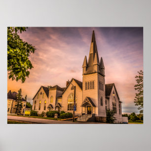 Affiches Église baptiste de Windsor, Nouvelle-Écosse HDR