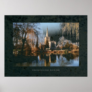 Affiches Église de Stratford à travers la rivière Avon.