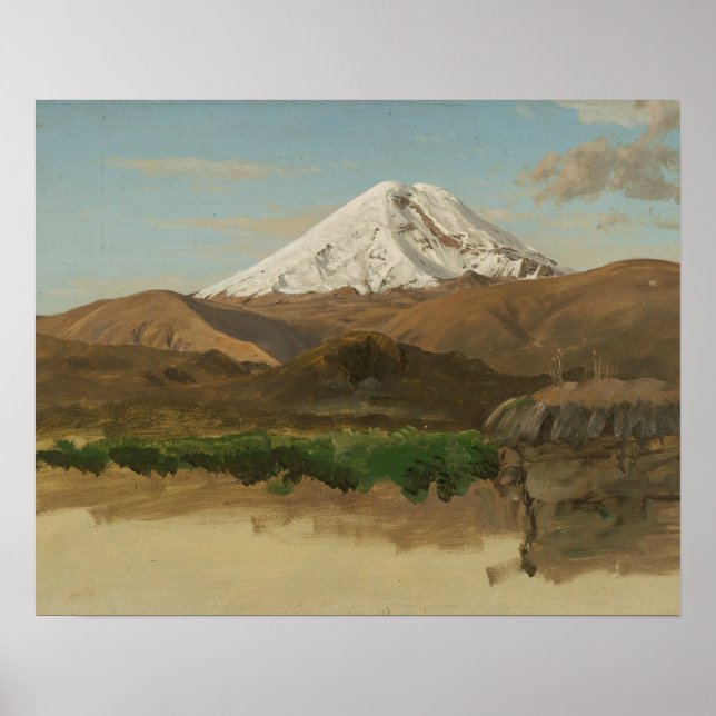 Affiches Église Frederic Edwin - Étude du Mont Chimborazo (Devant)