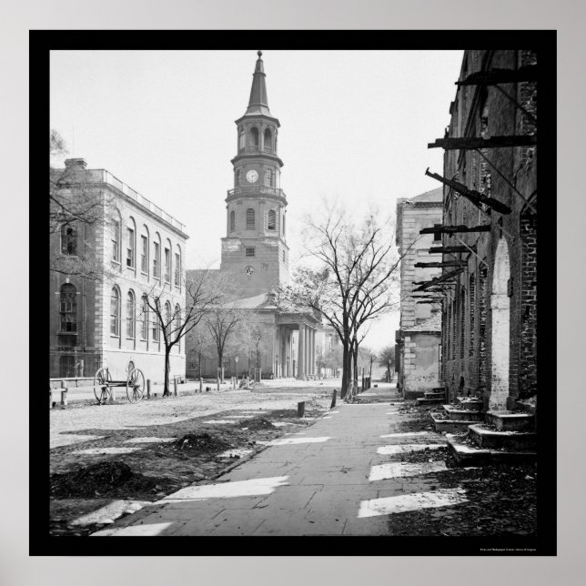 Affiches Église Saint-Michel de Charleston, SC 1865 (Devant)