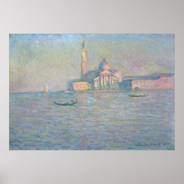 Affiches Église San Giorgio Maggiore Venise par Monet (Devant)