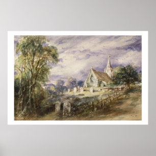 Affiches Église Stoke Poges, 1833 (avec papier)