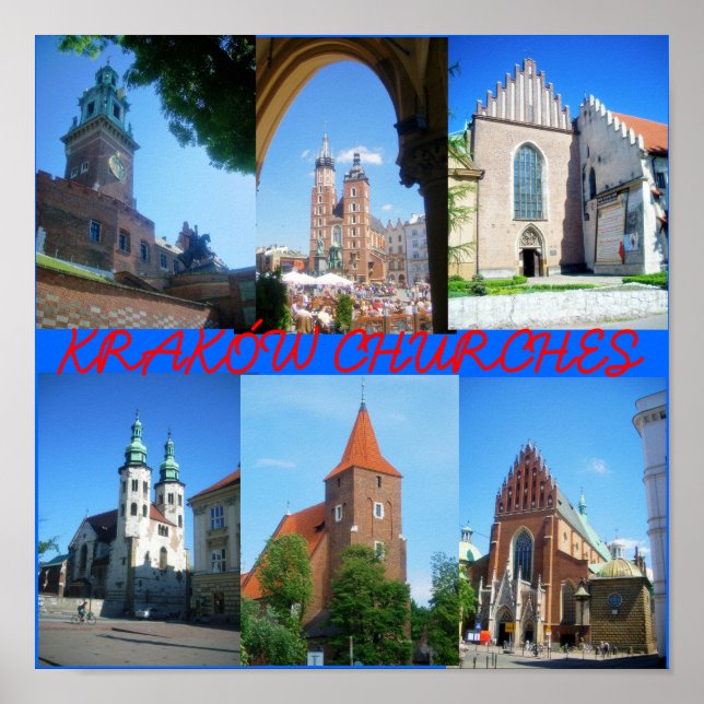 Affiches Eglises de Cracovie (Devant)