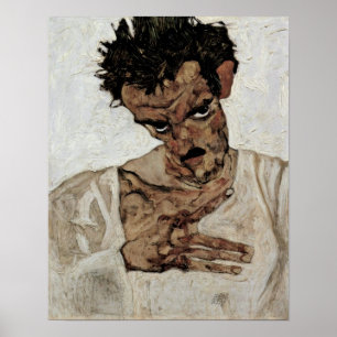 Affiches Egon+Schiele, autoportrait+avec+fruit+Lanterne,