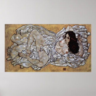 Affiches Egon Schiele - Femme menteuse