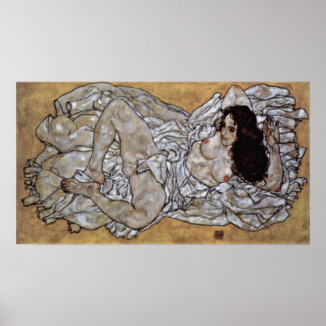 Affiches Egon Schiele - Femme menteuse (Devant)