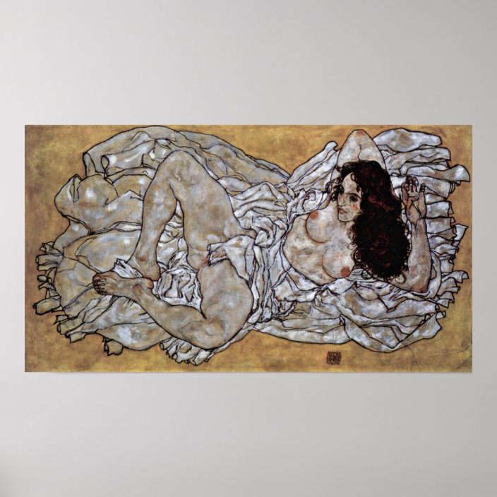 Affiches Egon Schiele femme menteuse Zazzle.fr