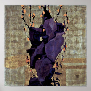 Affiches Egon Schiele - Fleurs stylisées encore vie