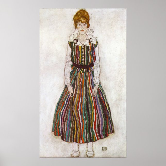 Affiches Egon Schiele Portrait de l'affiche Edith Schiele (Devant)
