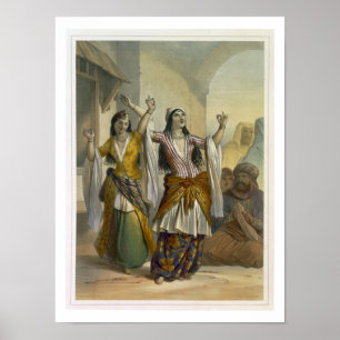 Affiches Egyptian Dancing Girls Performing the Ghawazi at R