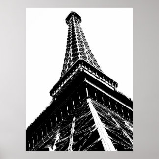 Affiches Eiffel en blanc