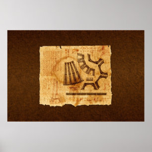 Affiches Eiffel Tour Blueprints