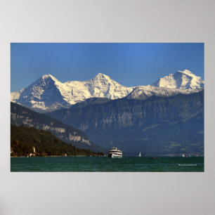 Affiches Eiger, Mönch et Jungfrau, Thunersee, Suisse
