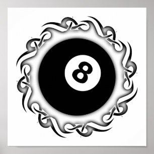 Affiches eightball tribal