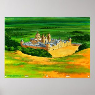 Affiches El Escorial - as seen from Monte Abantos