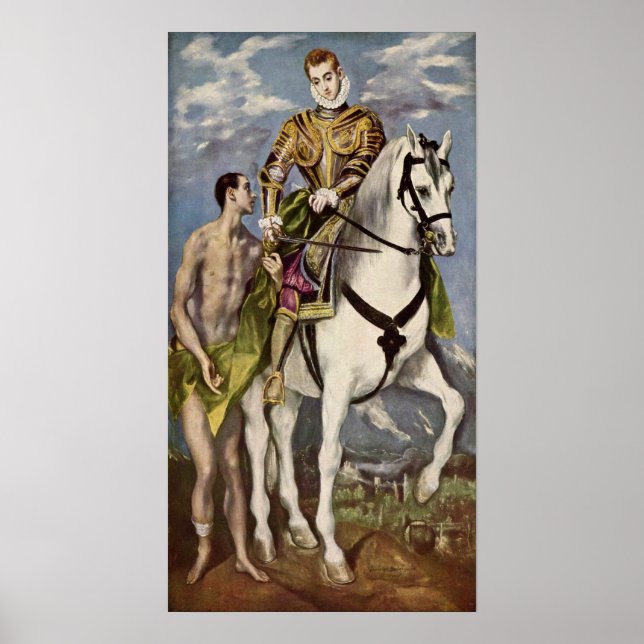 Affiches El Greco - Saint Martin et le mendiant (Devant)