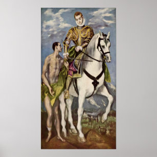 Affiches El Greco - St Martin et le mendiant