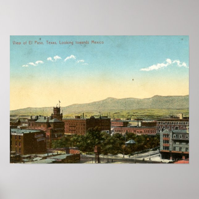 Affiches El Paso, Texas 1909 Vintage (Devant)