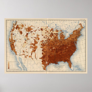 Affiches Électeurs de nègre d'illettrés de 80 proportions