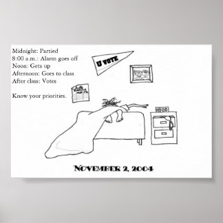 Affiches Électrice étudiante