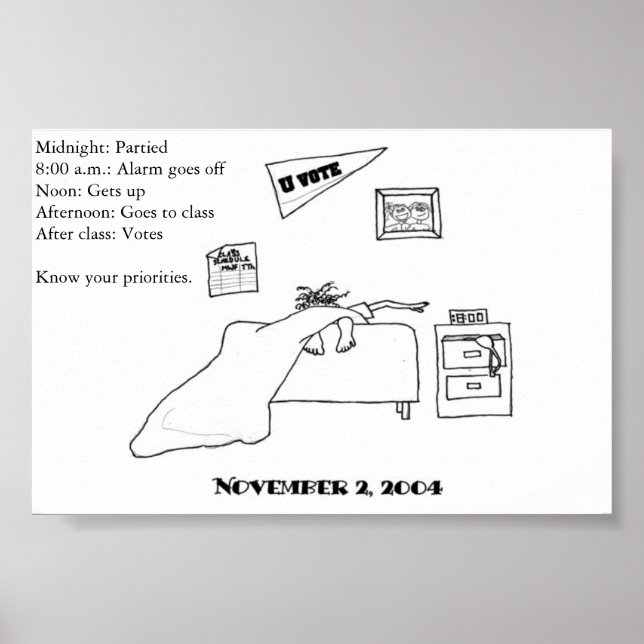 Affiches Électrice étudiante (Devant)