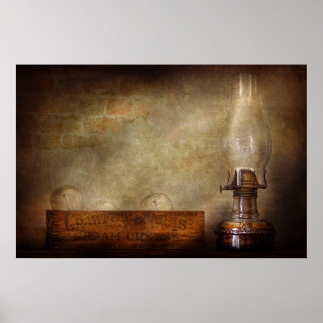 Affiches Électricien - Avancement de l'éclairage (Devant)