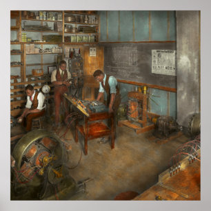 Affiches Electricien - Cours de génie électrique 1915