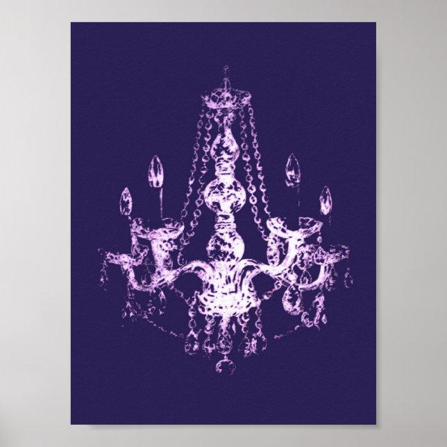 Affiches Élégance du lustre POUVE CANVAS & TAILLE OPTIONS - (Devant)