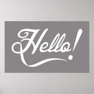 Affiches Élégant Bonjour