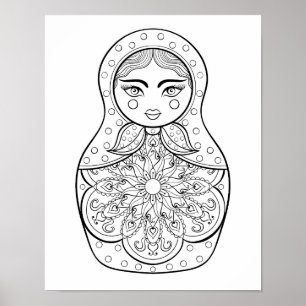 Affiches Élégante poupée russe 2