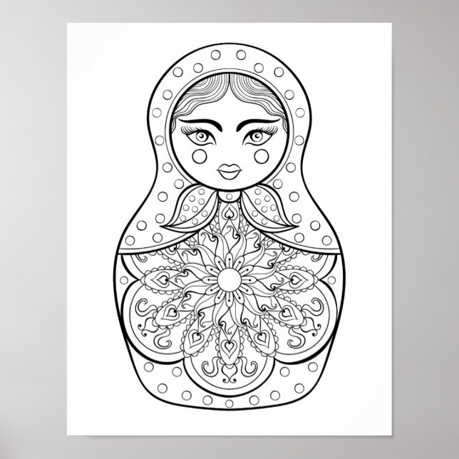 Affiches Élégante poupée russe 2 (Devant)