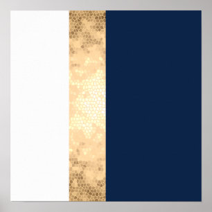 Affiches elegent gold, navy blue