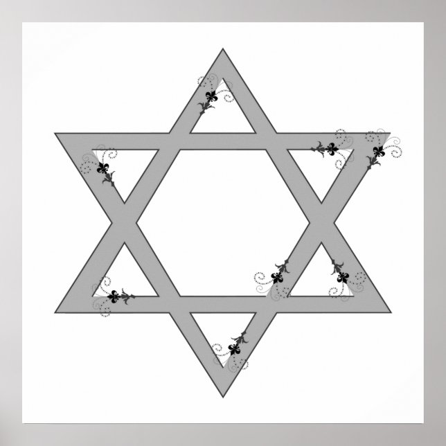 Affiches elegent star of david (Devant)