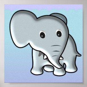Affiches Eléphant bébé / Décor de pépinière