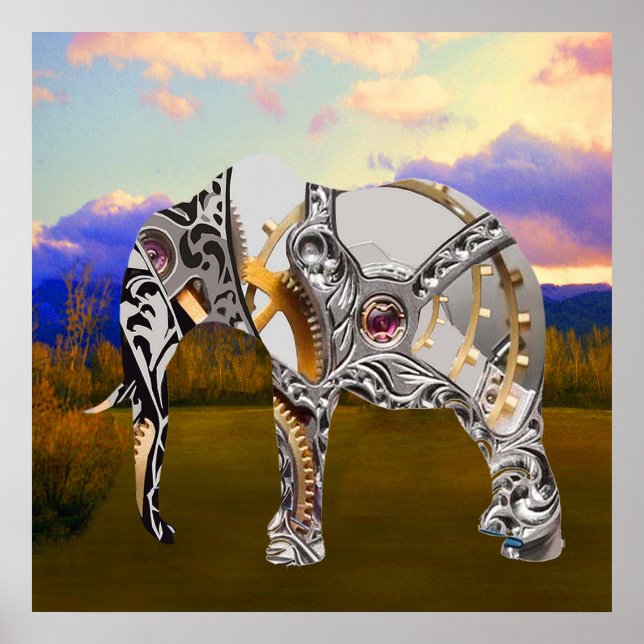 Affiches Éléphant de Clockwork (Devant)