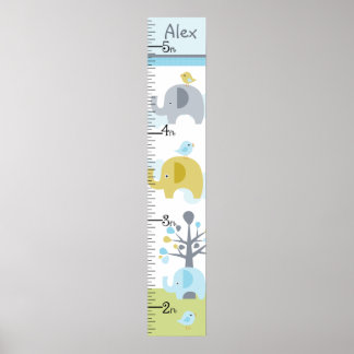 Affiches Elephant Love Growth Chart Gardez à 8x44!