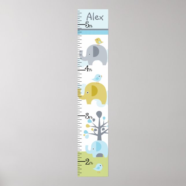 Affiches Elephant Love Growth Chart Gardez à 8x44! (Devant)