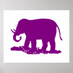 Affiches Eléphant pourpre
